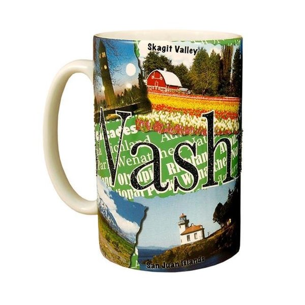 Americaware Americaware SMWSH02 Washington 18 oz Tall Color Etched Mug SMWSH02